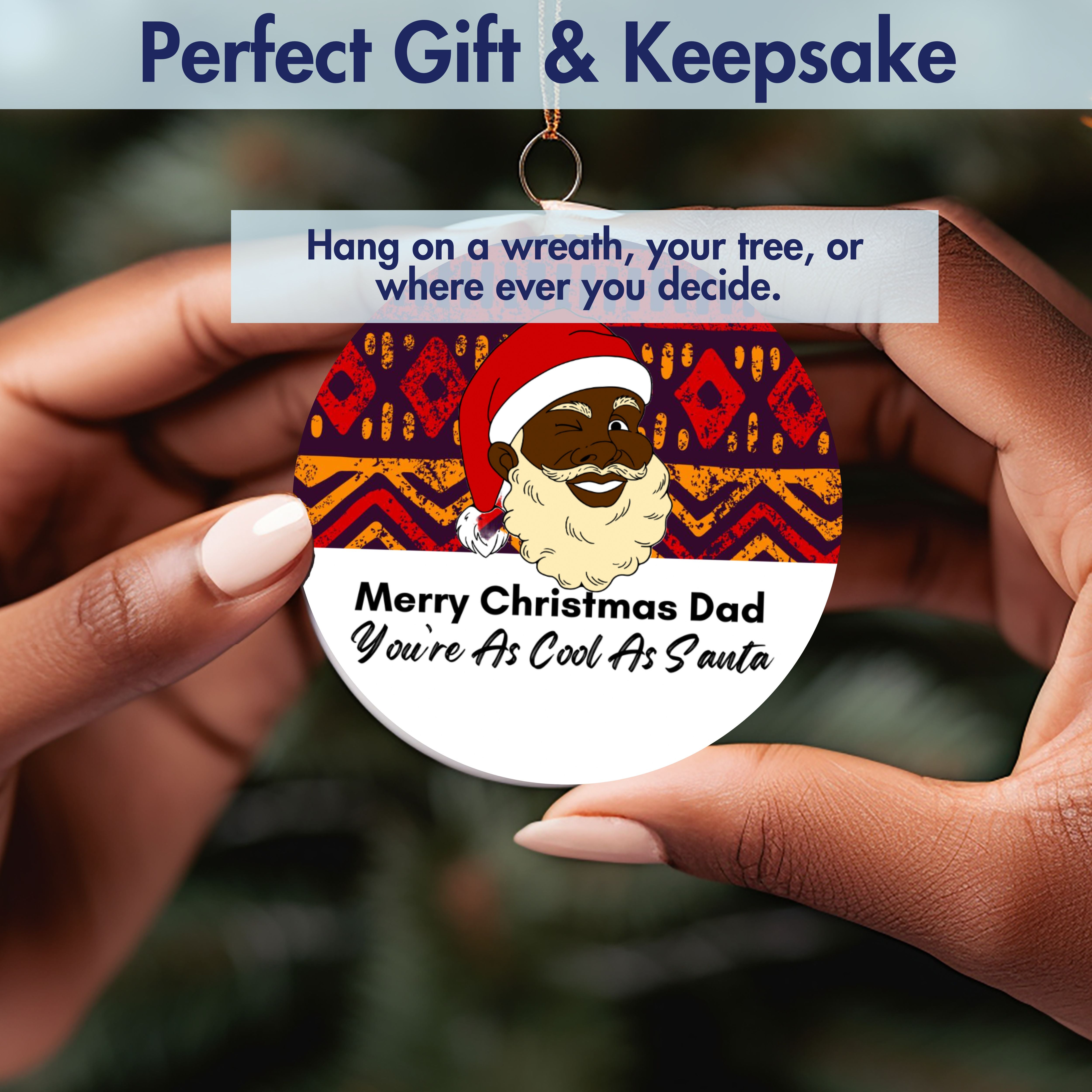 Christmas Ornament for Dads - African Print Inspired
