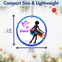 Christmas Ornament for Dancer (Little Girl) - African Print Inspired