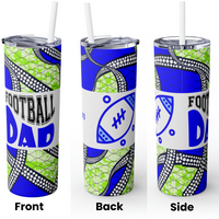 Sport's Mom & Sport's Dad Skinny Tumbler with Straw, 20oz