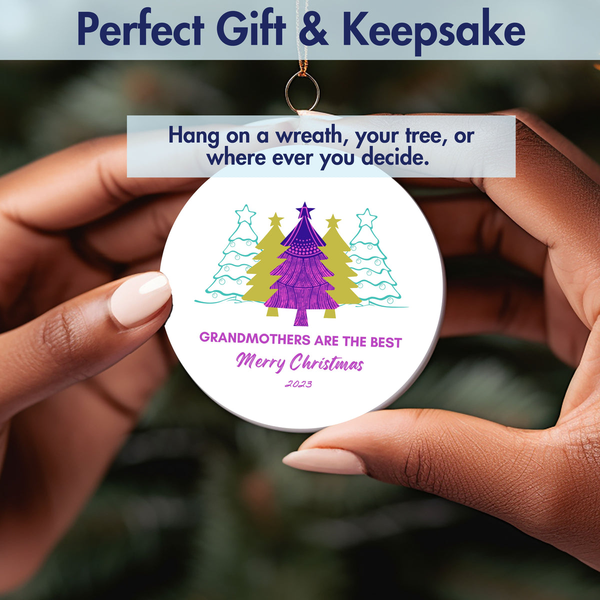 Christmas Ornament for Grandmothers - African Print