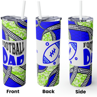Sport's Mom & Sport's Dad Skinny Tumbler with Straw, 20oz