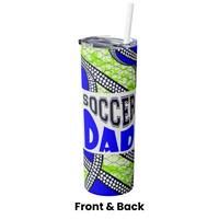 Sport's Mom & Sport's Dad Skinny Tumbler with Straw, 20oz