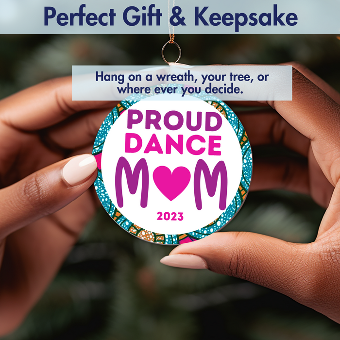 Christmas Ornament for Dance Mom - African Print Inspired