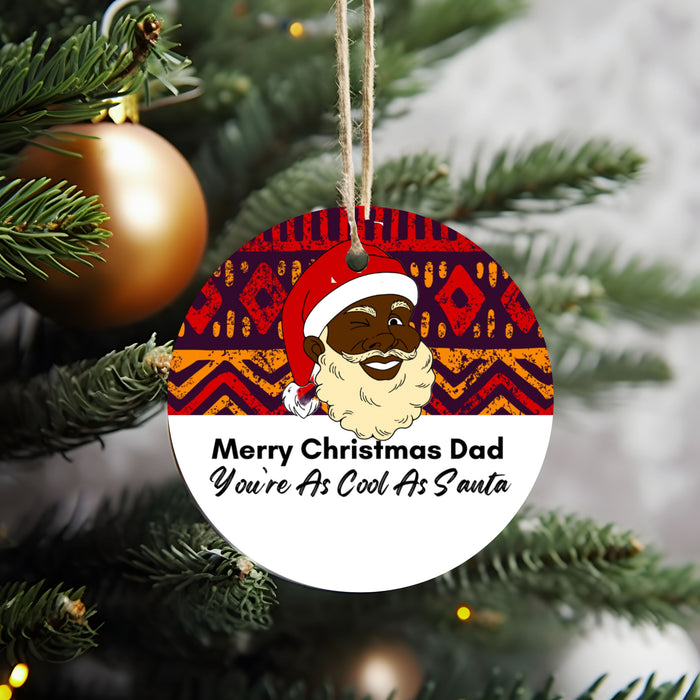 Christmas Ornament for Dads - African Print Inspired