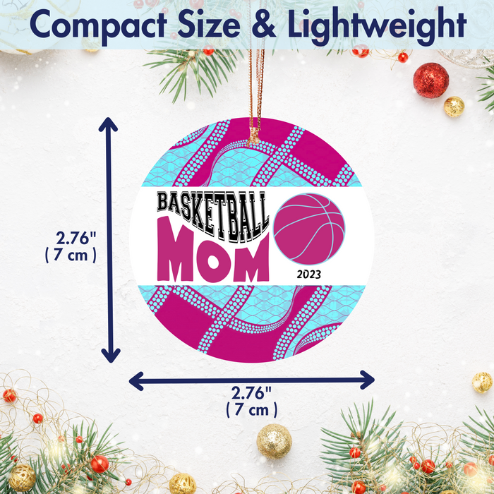 Christmas Ornament for Basketball Mom - African Print Inspired