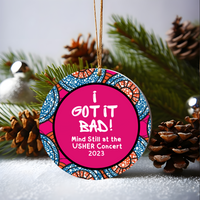 Holiday Ornament for Usher Concert - African Print Inspired