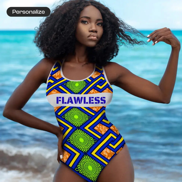 Personalized Boho One Piece Bathing Suit