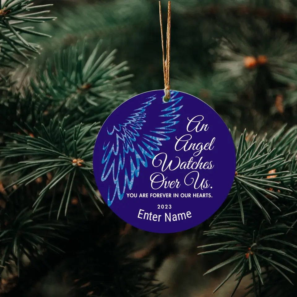 Personalized Ornament In Memory of Loved One - African Print Inspired