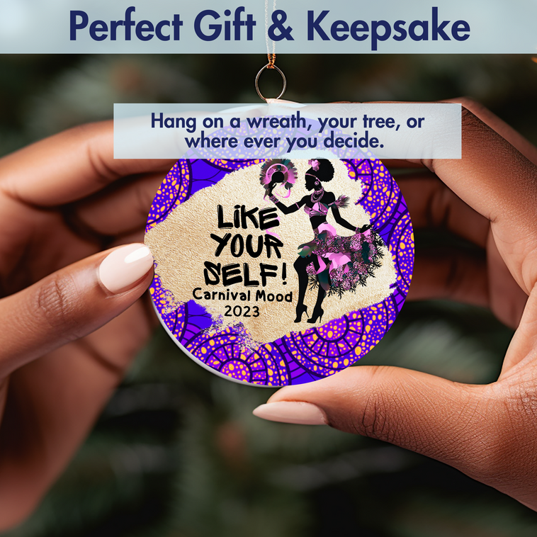 Holiday Ornament for Carnival - African Print Inspired