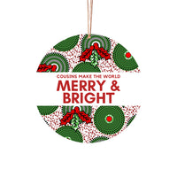 Christmas Ornament for Cousins - African Print Inspired