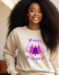Happy Holidays African Print Sweatshirt