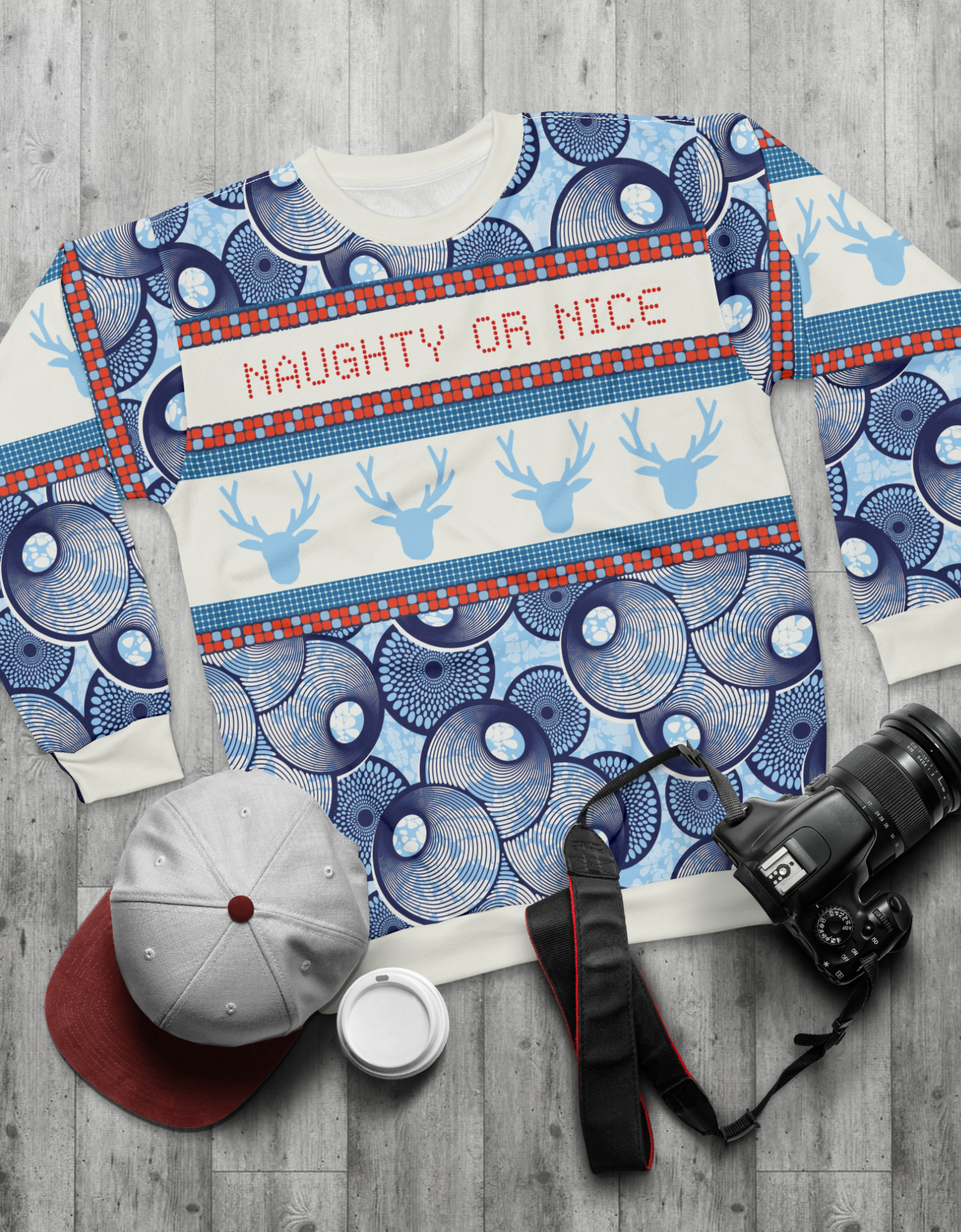 Naughty or Nice African Print Sweatshirt - Unisex