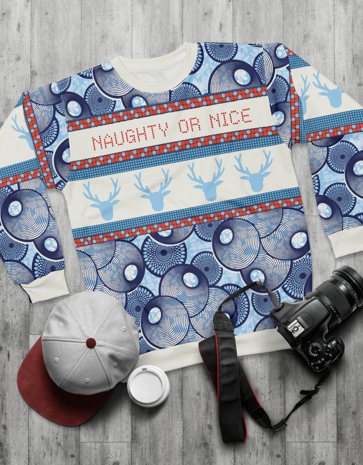 Naughty or Nice African Print Sweatshirt - Unisex