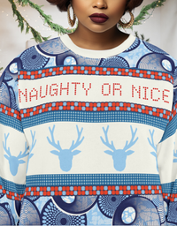 Naughty or Nice African Print Sweatshirt - Unisex