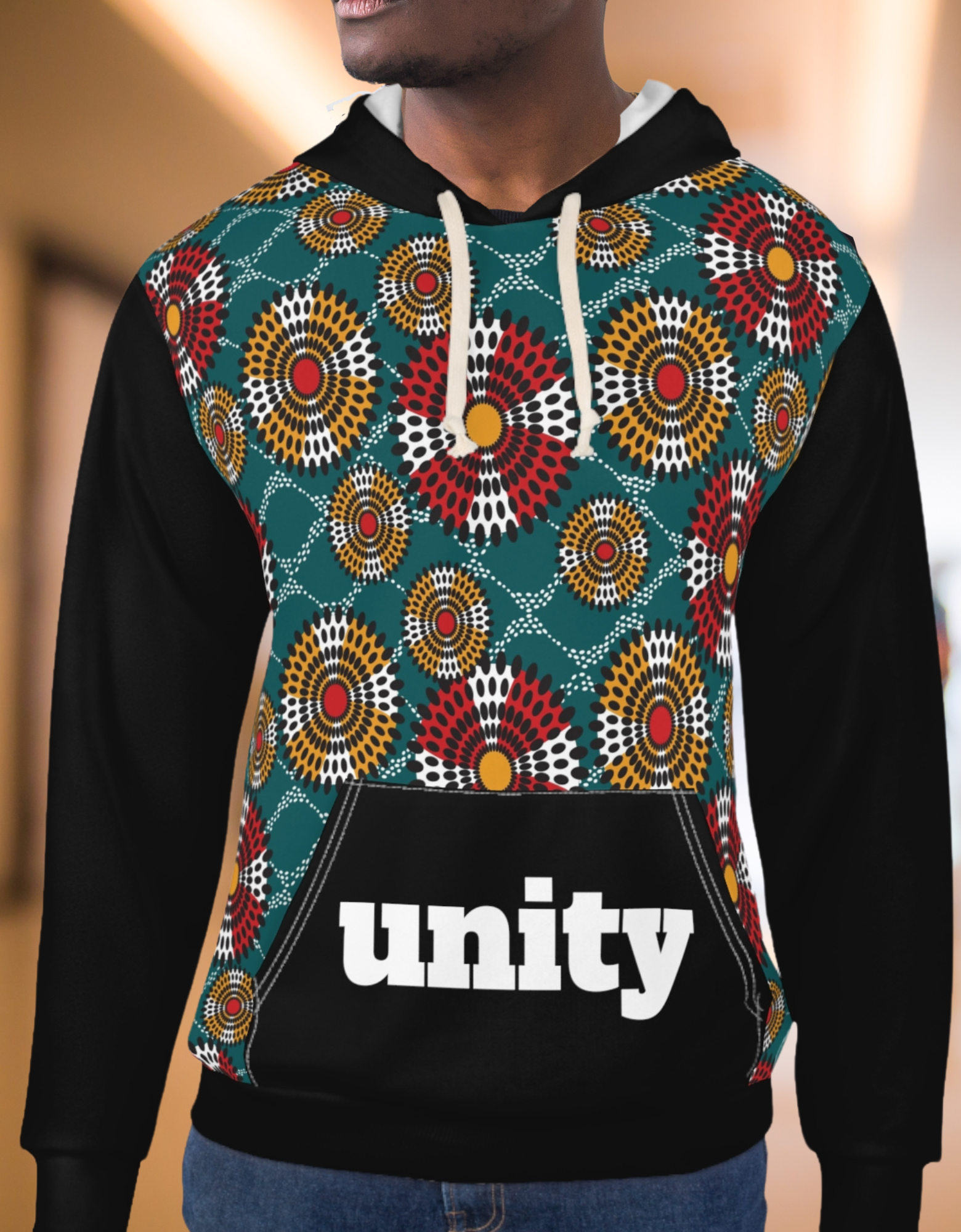 Unity African Print Sweatshirt Hoodie - Unisex