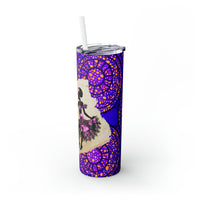"Love" Skinny Tumbler with Straw, 20oz