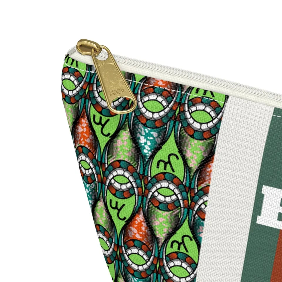 Personalized African Print Cosmetic Bag