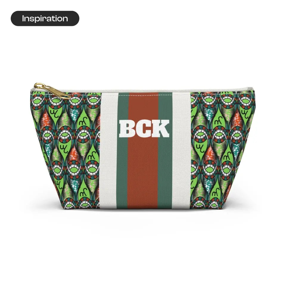 Personalized African Print Cosmetic Bag