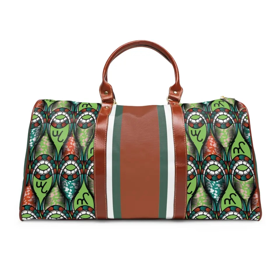 Personalized African Print Weekender Bag (Waterproof Duffle)