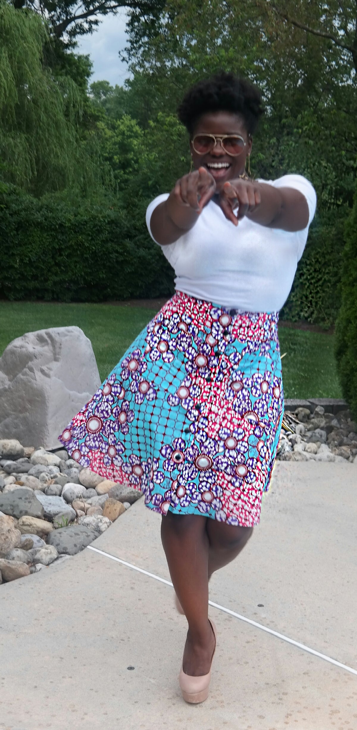 Peek a Boo Knee-Length Skirt