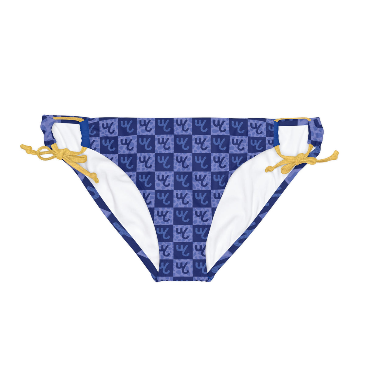 Gold Loop Tie African Print Bikini Bottom