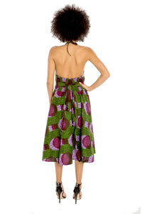african dresses african print women halter wrap  dress fashion wax and wonder