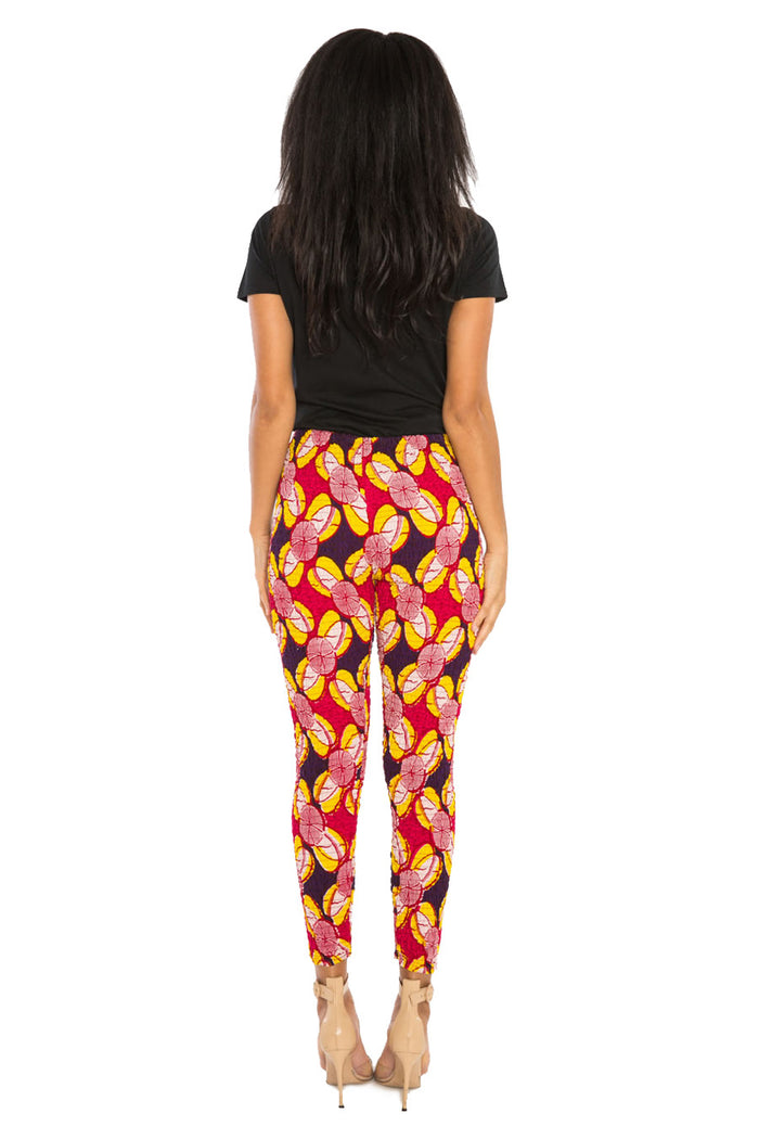 African Pants Afri-Jeggings Smocked Pants
