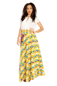 Bohemian Beauty African Print Maxi Skirt