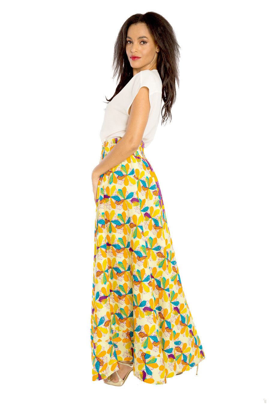 Bohemian Beauty African Print Maxi Skirt