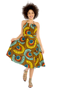 african dresses african print women halter top dress fashion wax and wonder