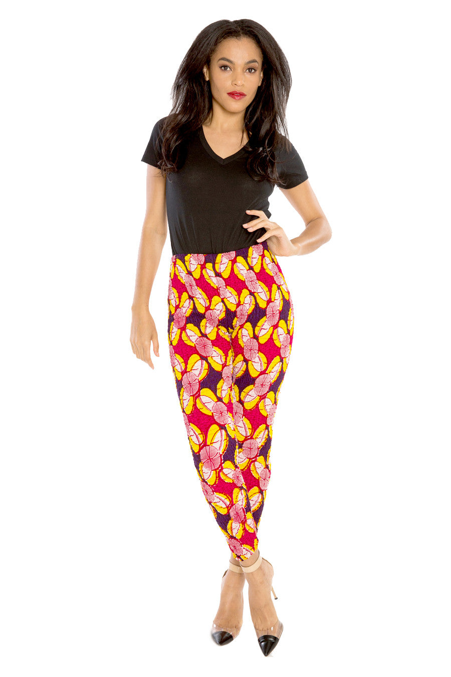 African Pants Afri-Jeggings Smocked Pants
