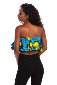 Blue Skies African Print Convertible Top