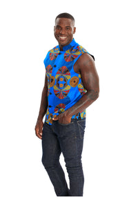Print Control African Men's Print Vest
