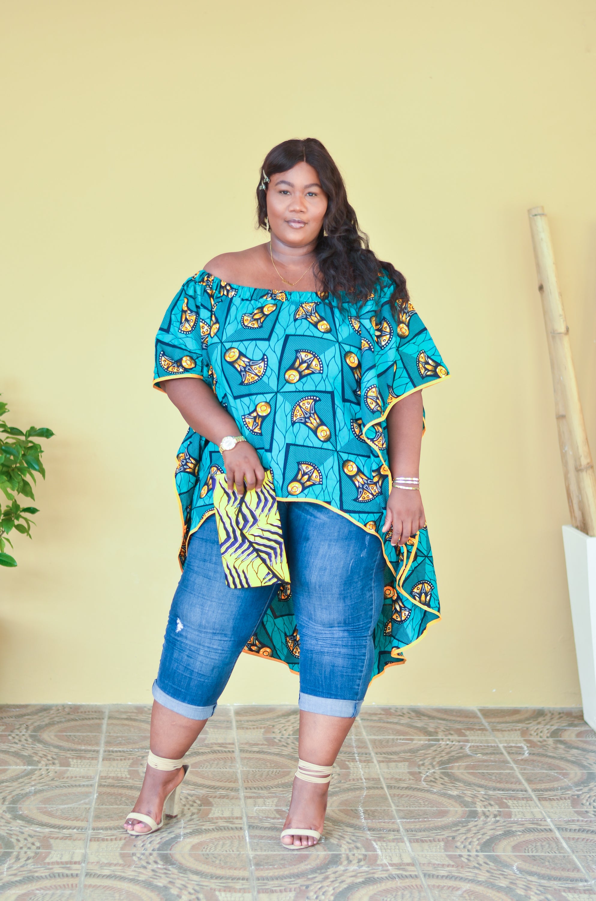 ON THE GO African Wax Print Clutch