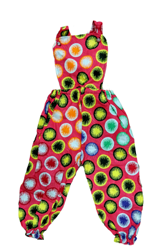 african girl jumpsuit african print kids fashion wax and wonder