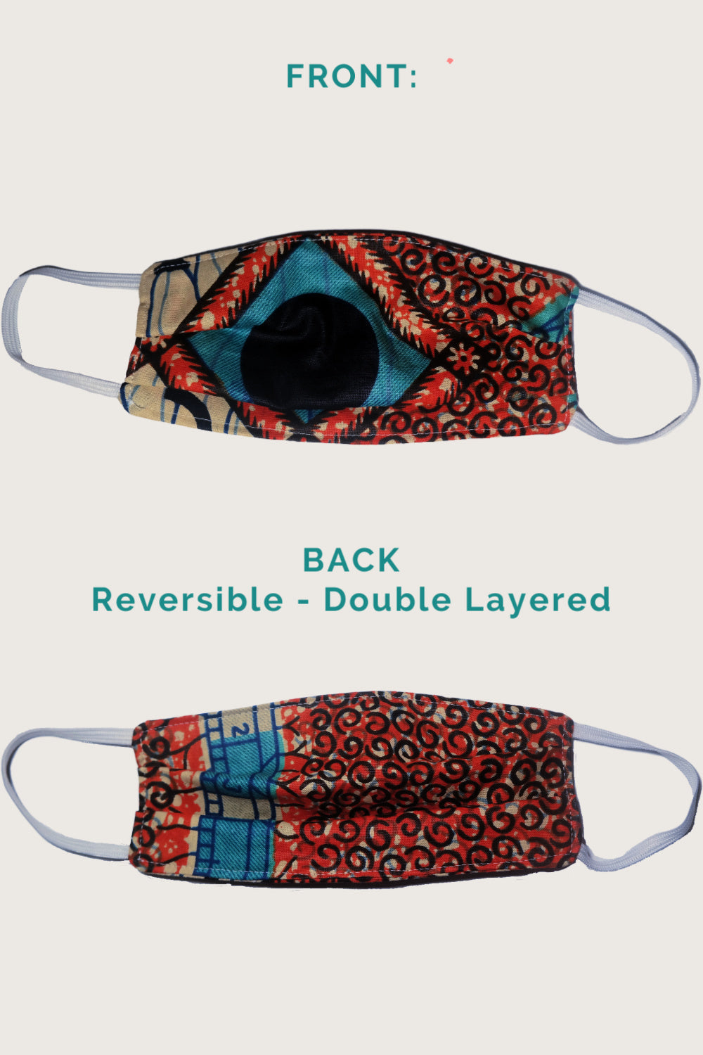 Kids "Baraka" Reusable African Print Face Mask