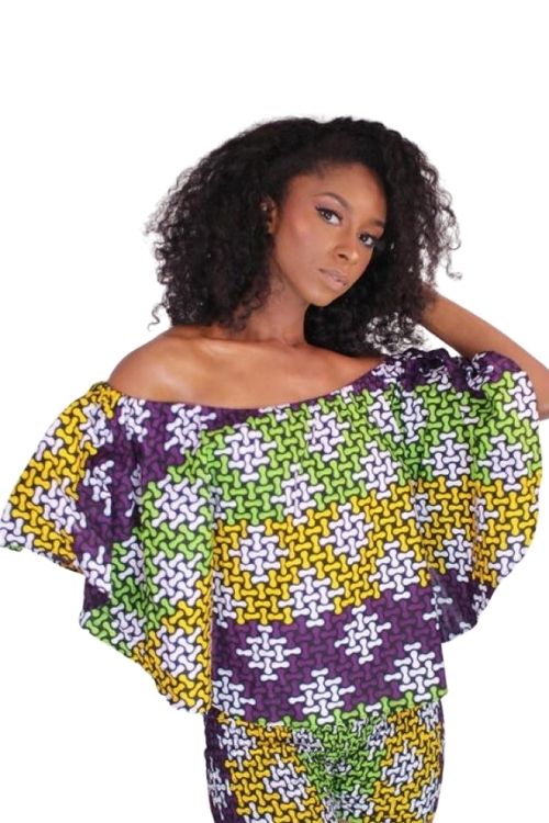 Flowering Beauty African Print Top