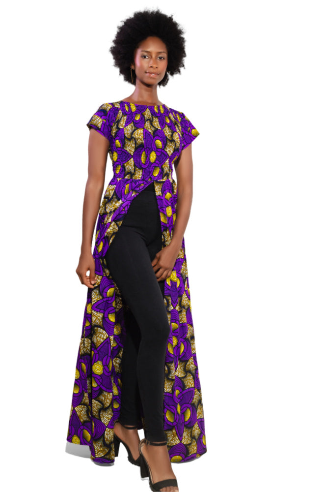 I am Wonderfully Made African Print Top