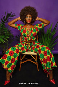 Limpopo (Let’s Have Fun) African Smocked Bell-Bottom Pants