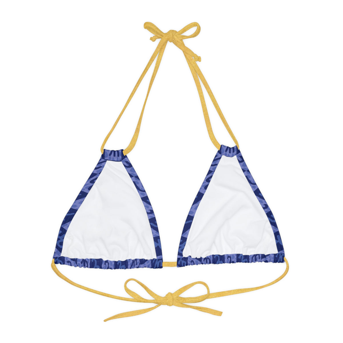 Strappy Triangle African Print Bikini Top