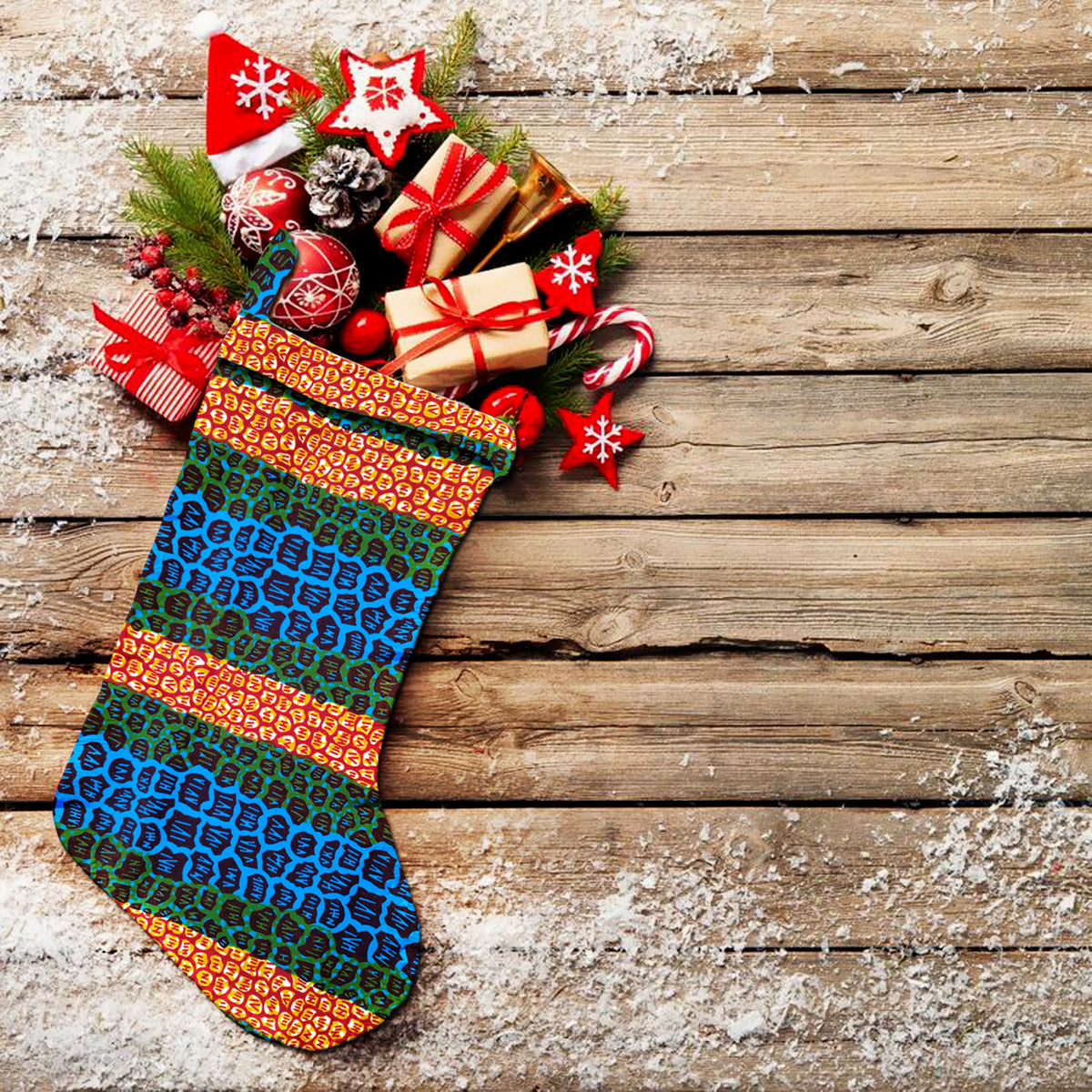 Christmas Stocking African Print