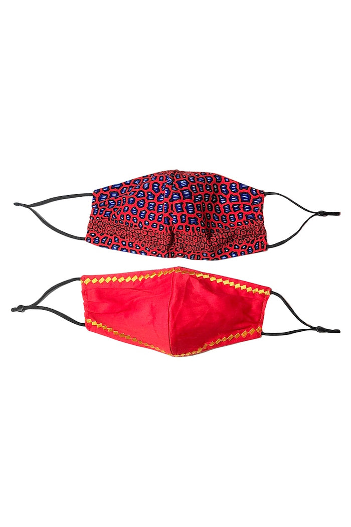 reversible face mask african print wax and wonde