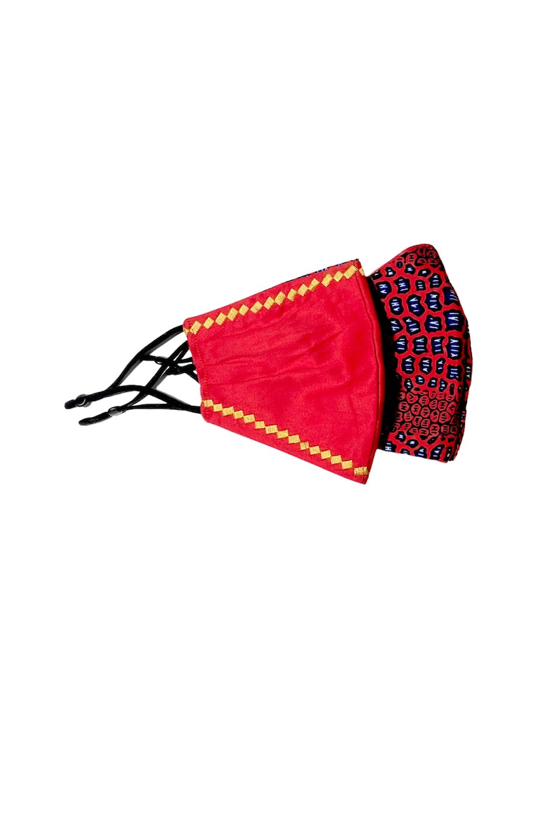 reversible face mask african print wax and wonde