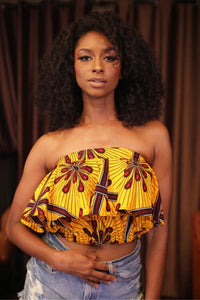 Blue Skies African Print Convertible Top