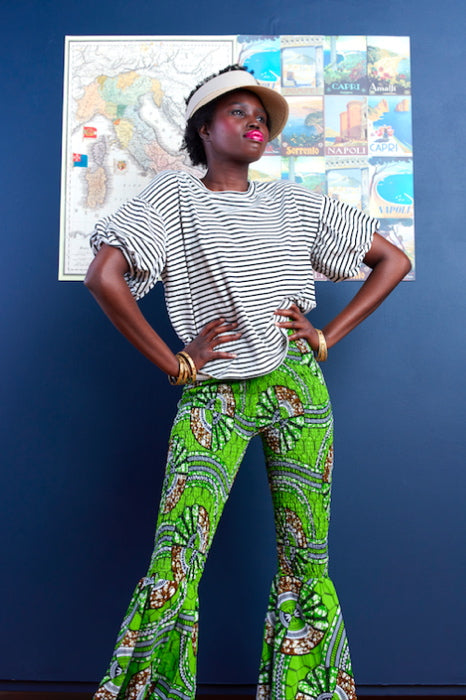 Limpopo (Let’s Have Fun) African Smocked Bell-Bottom Pants