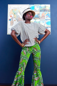 Limpopo (Let’s Have Fun) African Smocked Bell-Bottom Pants